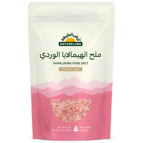 أرض الطبيعة ملح الهيمالايا الوردي خشن 1 كجم