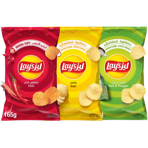 شيبس البطاطا ليز متنوع 3 × 165 غرام