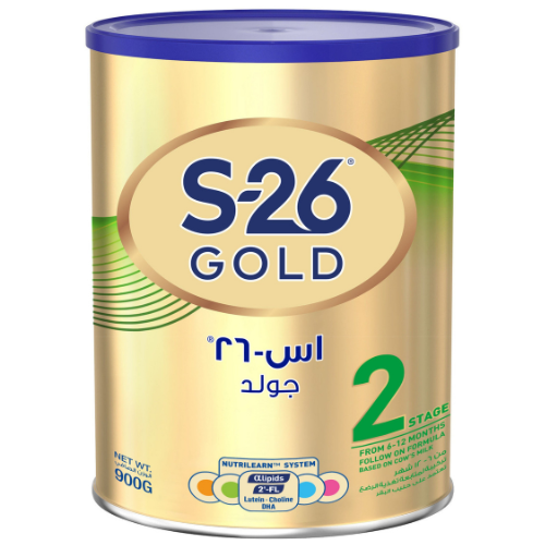 تركيبة حليب متابعة نستله إس-٢٦ جولد المرحلة 2 من 6-12 شهرًا، 900 جم