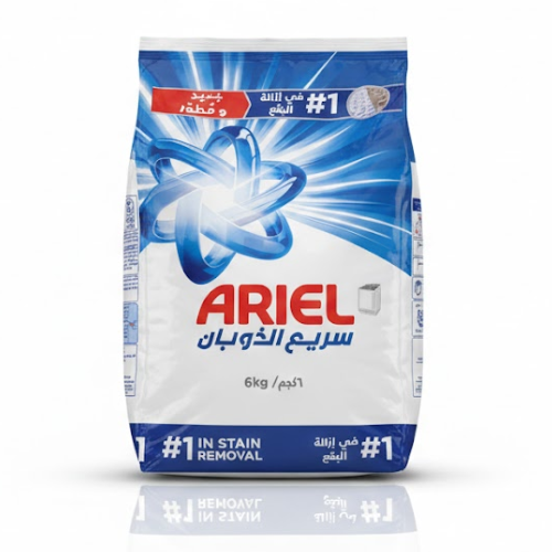 اريال مسحوق غسيل شبه أوتوماتيك الأصلي مع 1 كجم مجاناً، الوزن 6 كجم