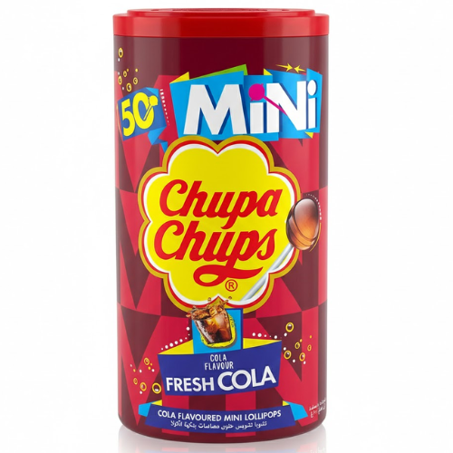 تشوبا تشوبس مصاصات صغيرة بنكهة الكولا 50 قطعة 300 جم