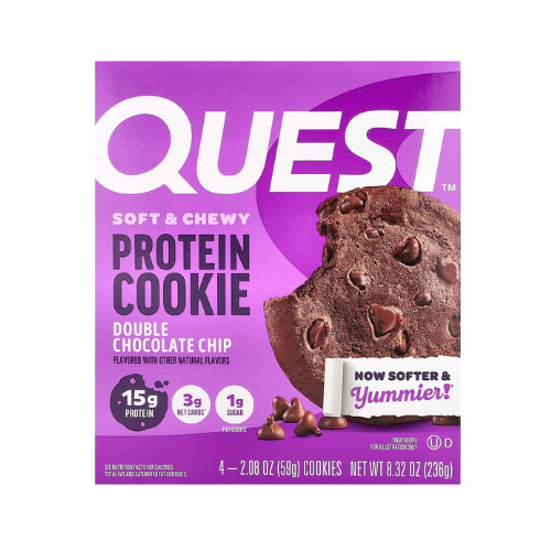 بروتين كوكيز بنكهة دبل شوكليت كويست بار 59جم