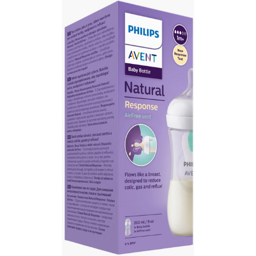فيليبس أفينت رضاعة ناتشورال ريسبونس مع صمام هواء ٢٦٠ مل