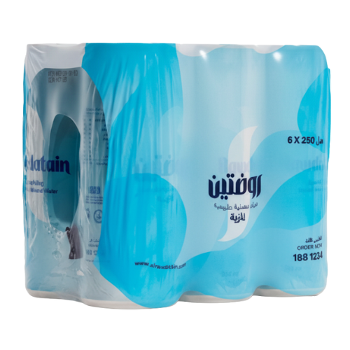 روضتين مياه طبيعية معدنية غازية 6 × 250مل