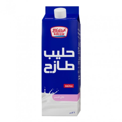 كي دي كاو حليب طازج خالي الدسم 1 لتر