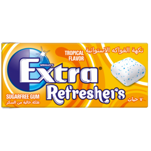 علكة ريجليز إكسترا ريفريشرز خالية من السكر بنكهة استوائية 15.6 جرام