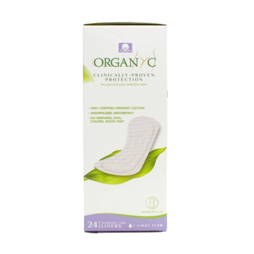 اورجانيك فوط صحية يومية مسطحة قطن عضوي خفيف التدفق 24حبة