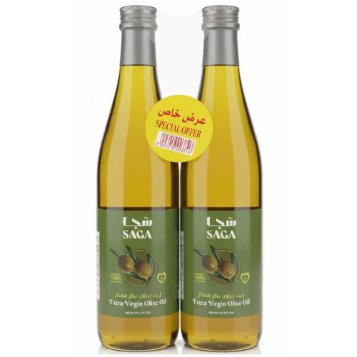 زيت زيتون بكر ممتاز 500 مل سجا 2 حبة