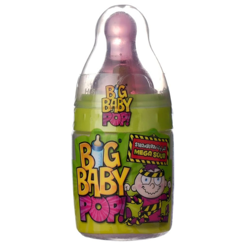 مصاصة (حلوى) بازوكا بيج بيبي بوب فراولة شديدة الحموضة 32 جرام