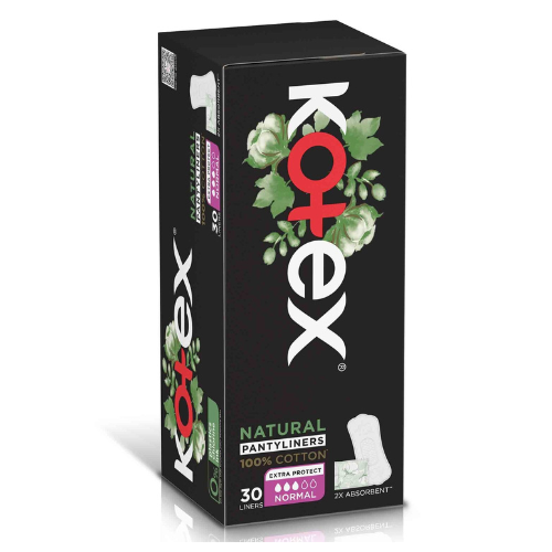 فوط يومية كوتكس ناتشورال قطن 100% حجم عادي 30 قطعة