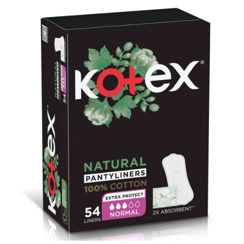 فوط يومية كوتكس ناتشورال قطن 100% حجم عادي 54 قطعة