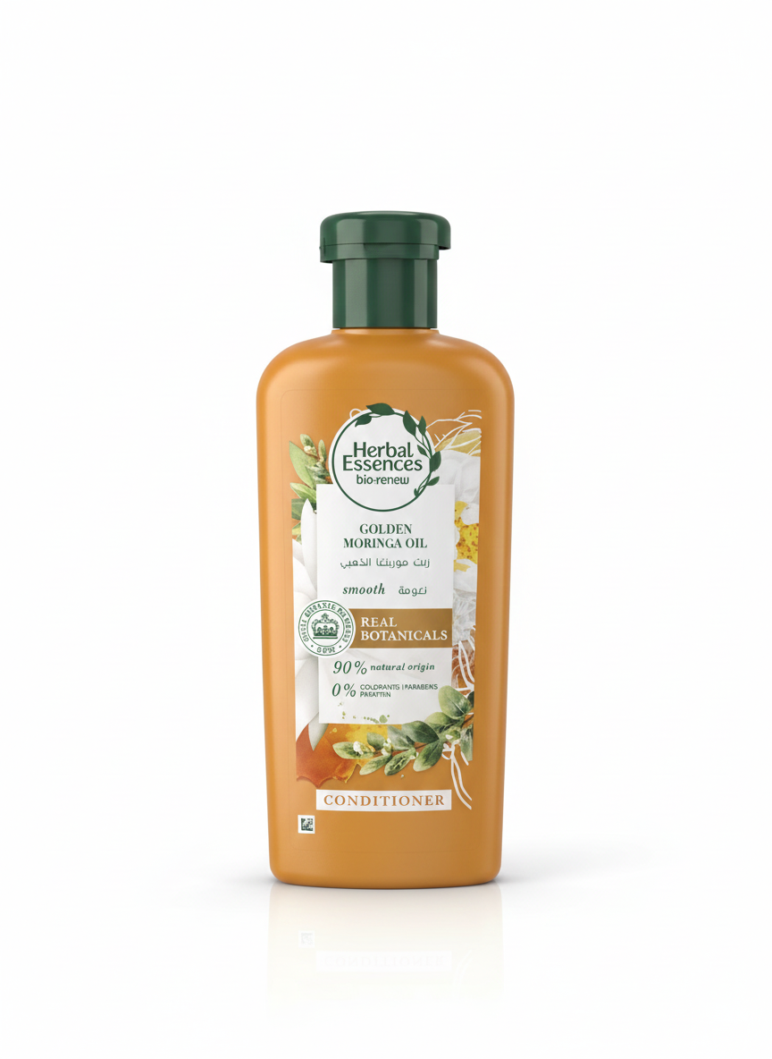 هيربل اسينس بيو رينيو بلسم نعومة زيت مورينغا الذهبي 400 مل