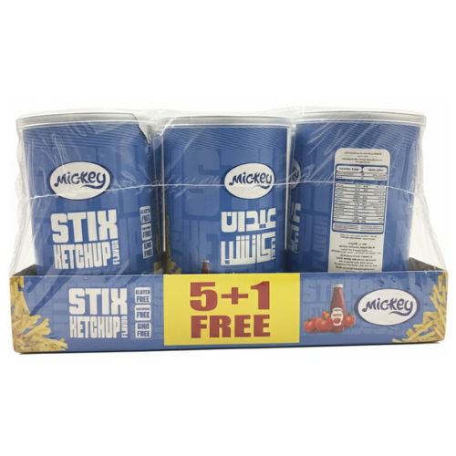أصابع بطاطس ميكي ستيكس بكاتشب الطماطم 6×40 جرام