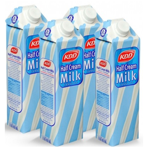 كي دي دي حليب طويل الأمد نصف دسم 4 × 1 لتر