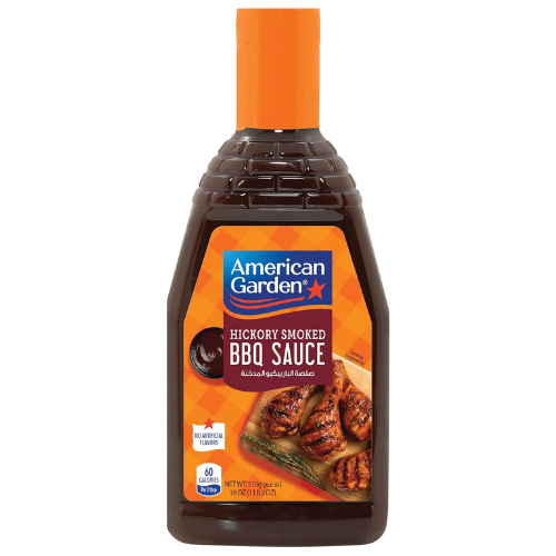 صلصة باربيكيو مدخنة من امريكان جاردن، خالية من الغلوتين، نباتية، 510 غرام