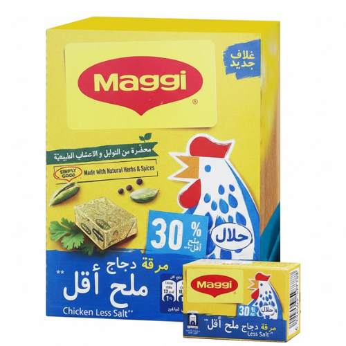 ماجي مكعبات مرقة الدجاج ملح أقل 24 × 20 جم