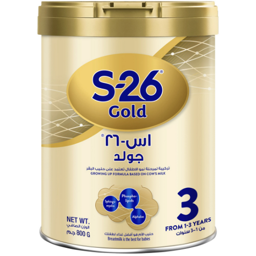 نستله إس 26 جولد المرحلة 3 حليب أطفال من 1-3 سنوات 800 جم