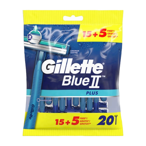 جيليت ماكينة بلو 2 بلس 15 قطع + 5 مجانا