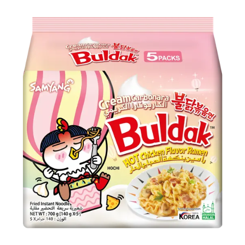 شعرية دجاج كريمة الكاربونار ساميانج 5 × 140جم