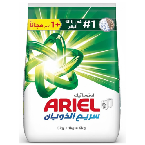 مسحوق غسيل إريال أتوماتيك الأصلي سريع الذوبان 6 كغ
