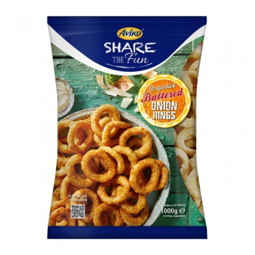 افيكو حلقات بصل مفروم الأصلي بطبقة بقسماط مجمد 1 كجم