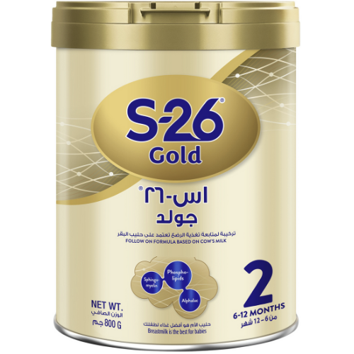 نستله إس 26 جولد المرحلة 2 حليب أطفال من 6-12 شهرًا 800 جم