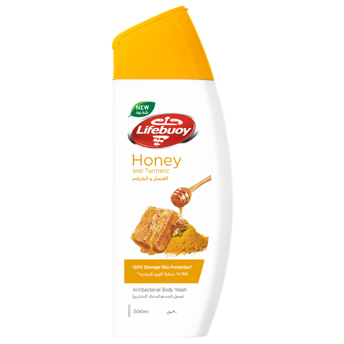 غسول جسم عسل وكركم 300 م لايفبوي