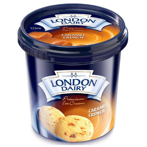 آيس كريم لندن ديري كراميل كرانش 125 مل