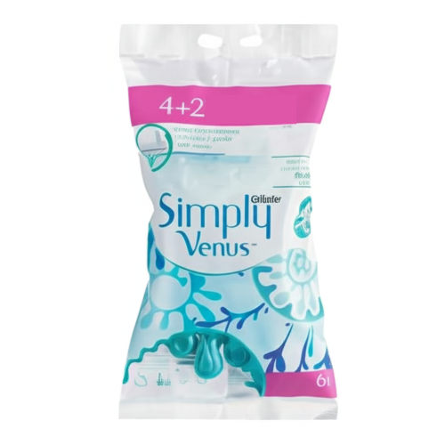 جيليت شفرات ثنائية فينوس سيمبلي 4 قطع + 2 مجانا