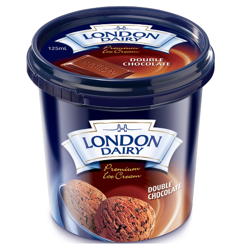 آيس كريم لندن ديري بالشوكولاتة المزدوجة 125 مل
