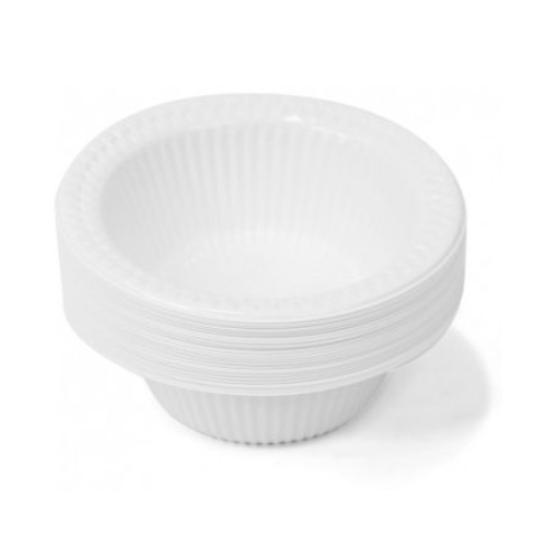 صحن بلاستك كيباك بادية ابيض رقم 10 50 حبة