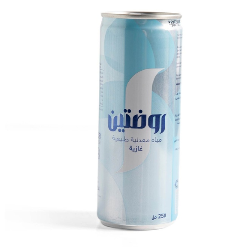 مياه معدنية غازية عبوة معدنية  روضتين 250م