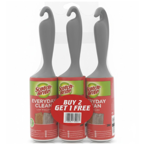 رول إزالة الوبر منظف يومي سكوتش-برايت، 30 ورقة، 3 حبات، 3M