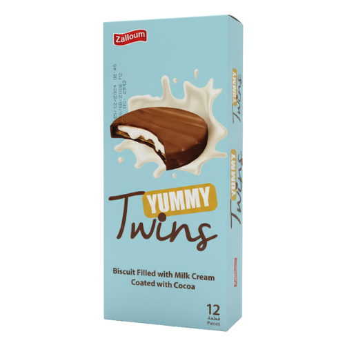 توينز يمي بسكويت محشي كريمة الحليب زلوم 12 حبة